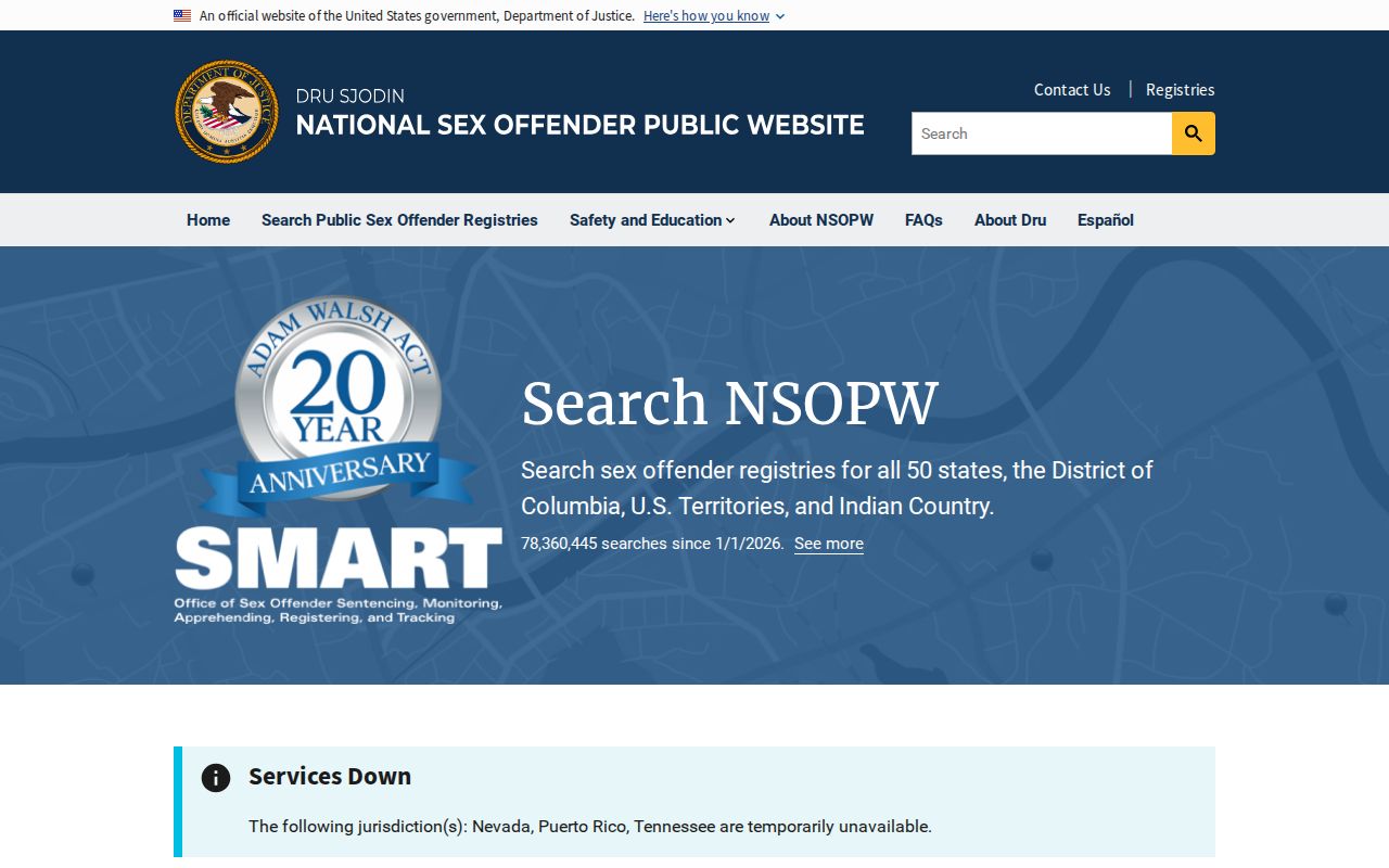National cross-state supplement to a Bibb County sex offender search