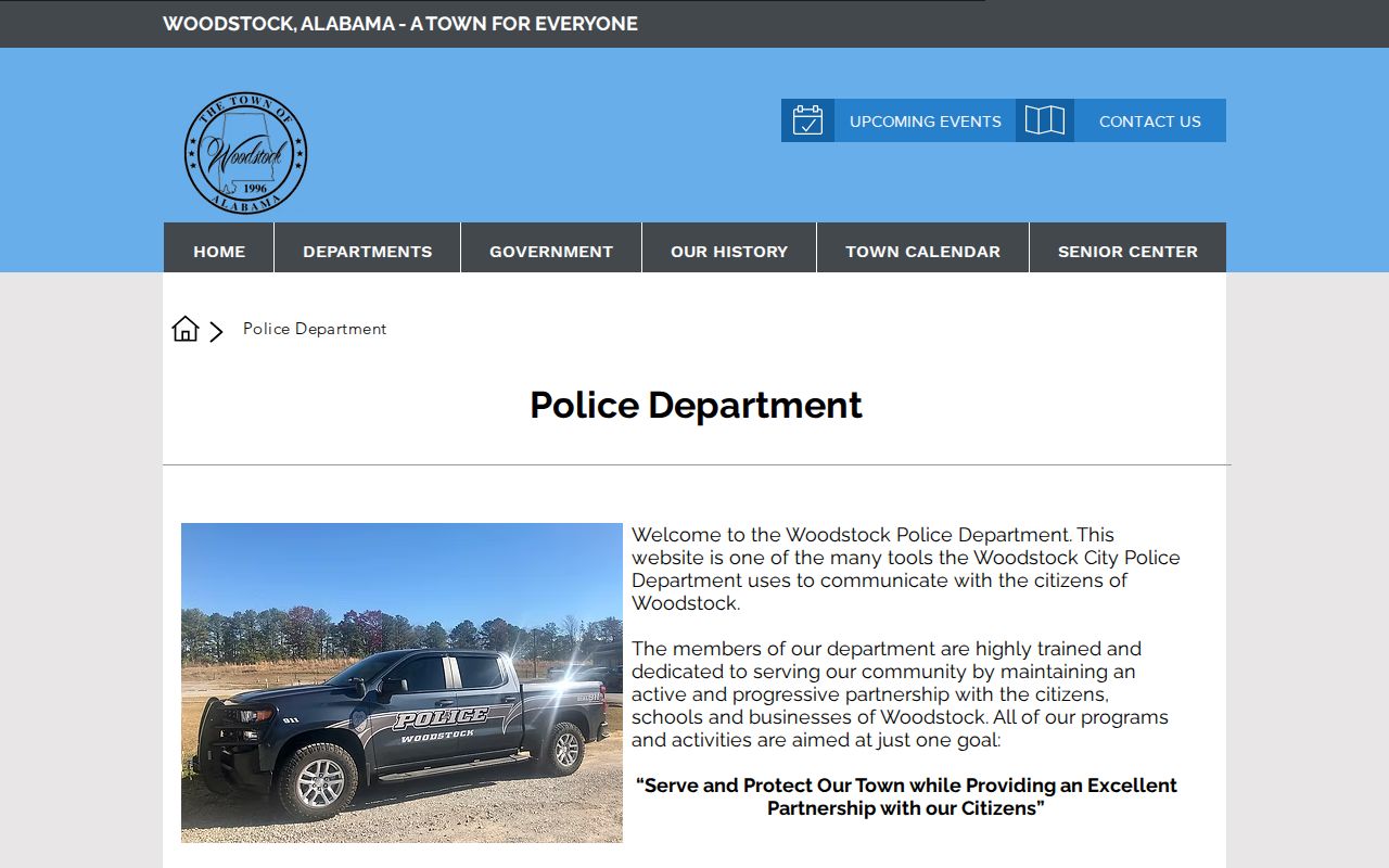 Woodstock criminal records police contact information
